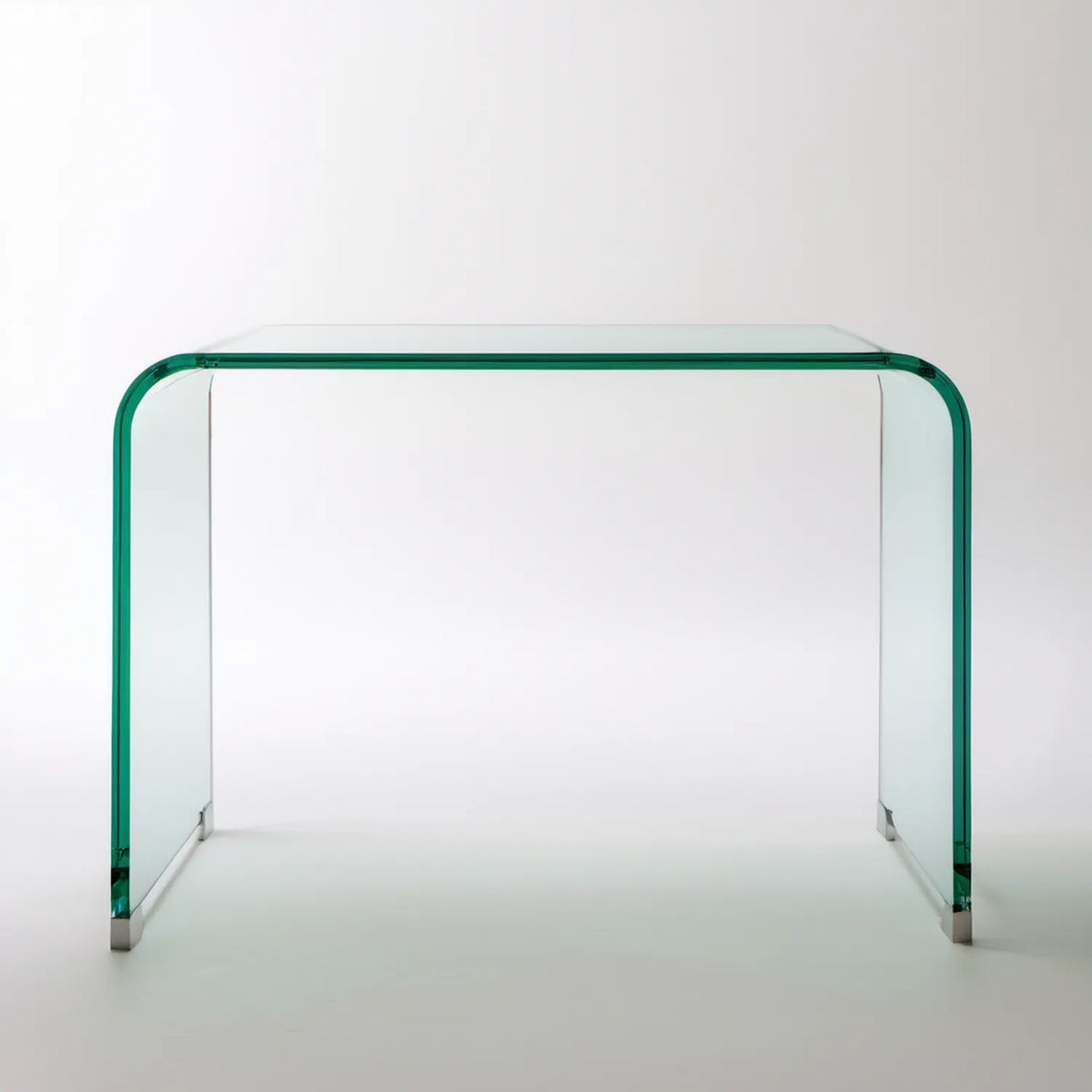 Zielony transparentny stolik kawowy ze szkła hartowanego 110 x 60 x 40 cm